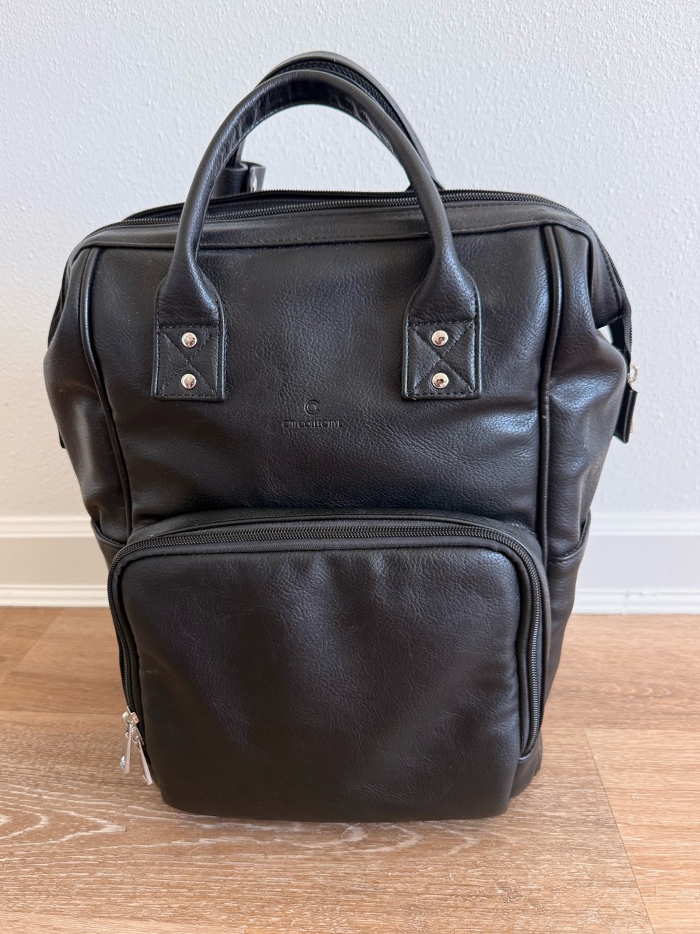 Citi Collective Explorer Diaper Bag - Black Leather